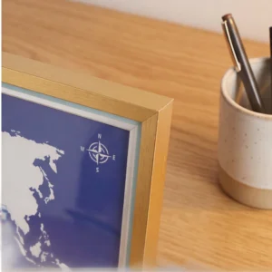 Gold metal photo frame